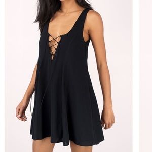 Tobi Come Together Black Shift Dress (NWT)